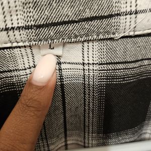 black and white flannel